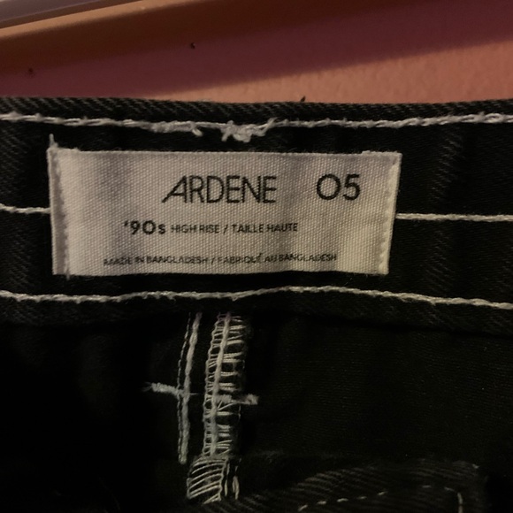 Ardene 90s High Rise Cargo Jeans Black Size 5 - Picture 5 of 5